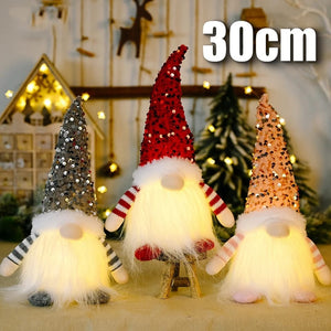 Muñeco de Gnomo navideño con luz led