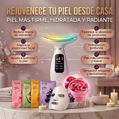 Masajeador Facial 7 en 1 Luz Pulsada – Piel Más Joven y Radiante