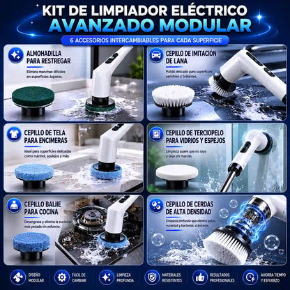 Cepillo Eléctrico 9 en 1 - Limpieza profunda en segundos