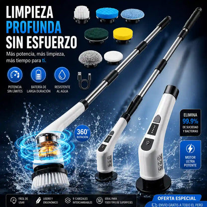 Cepillo Eléctrico 9 en 1 - Limpieza profunda en segundos