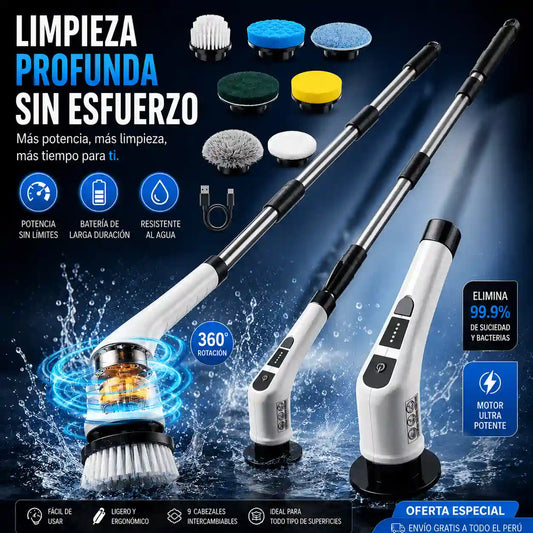 Cepillo Eléctrico 9 en 1 - Limpieza profunda en segundos