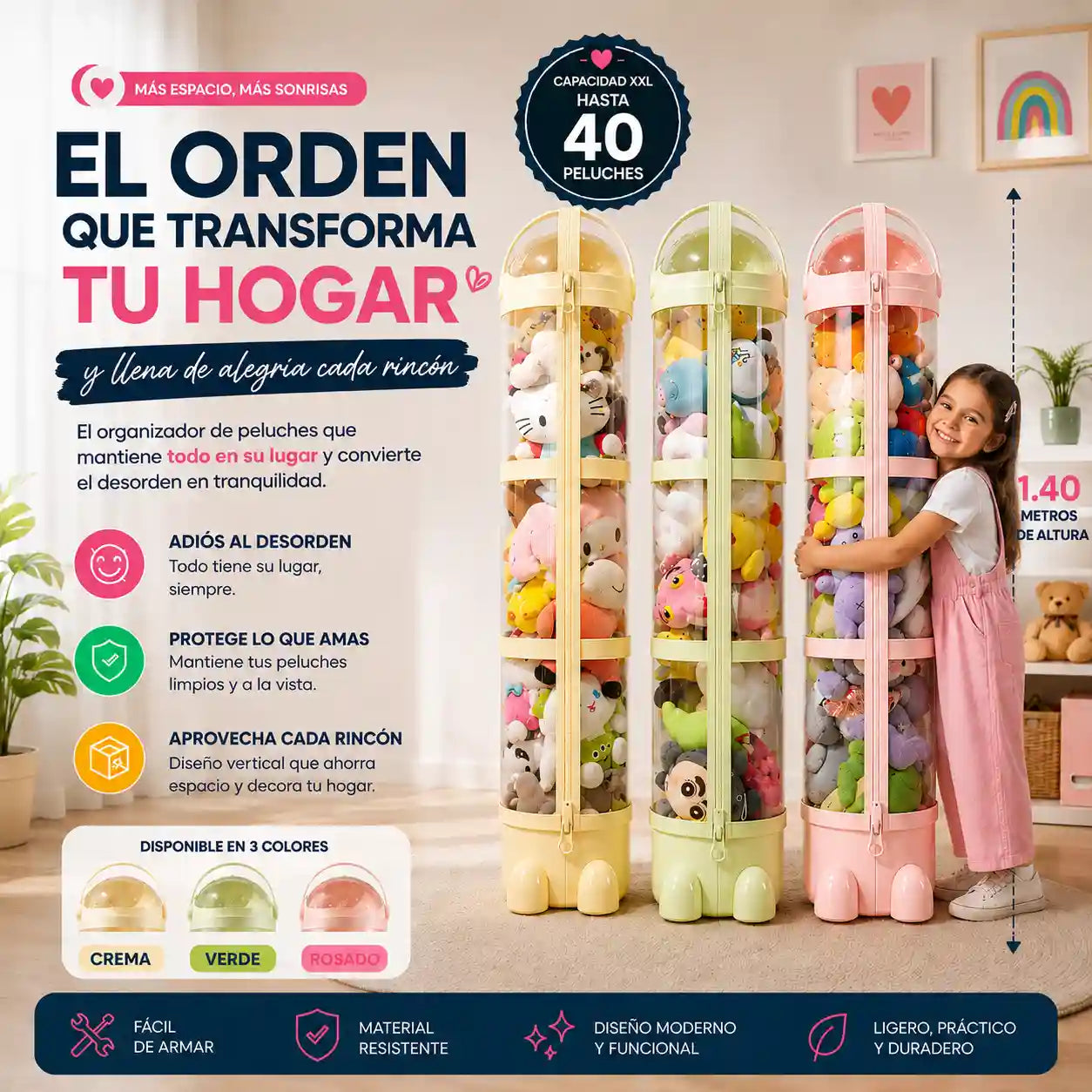 ORGANIZADOR DE JUGUETES RESISTENTE – ADIÓS AL DESORDEN