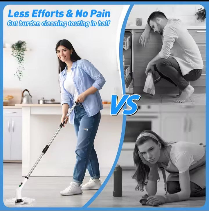 🧽 Cepillo Eléctrico 9 en 1 ⚡- Limpia TODO en Segundos🏠✨