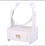 ESPEJO CON ORGANIZADOR Y OREJITAS DE GATO