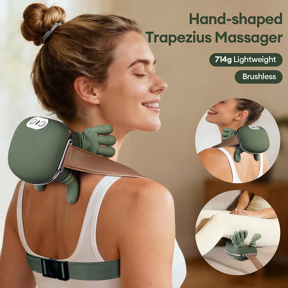 Masajeador de Cuello con Manos – Alivia la Tensión y el Estrés