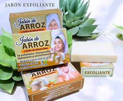 JABÓN DE ARROZ Y LECHE DE ALMENDRAS
