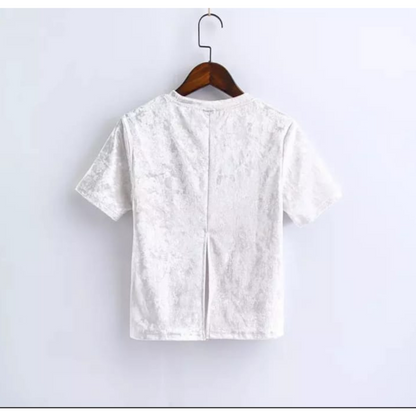 CAMISETA MODERNA DE TERCIOPELO