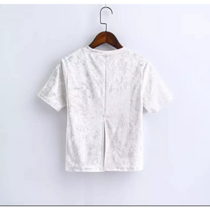 CAMISETA MODERNA DE TERCIOPELO