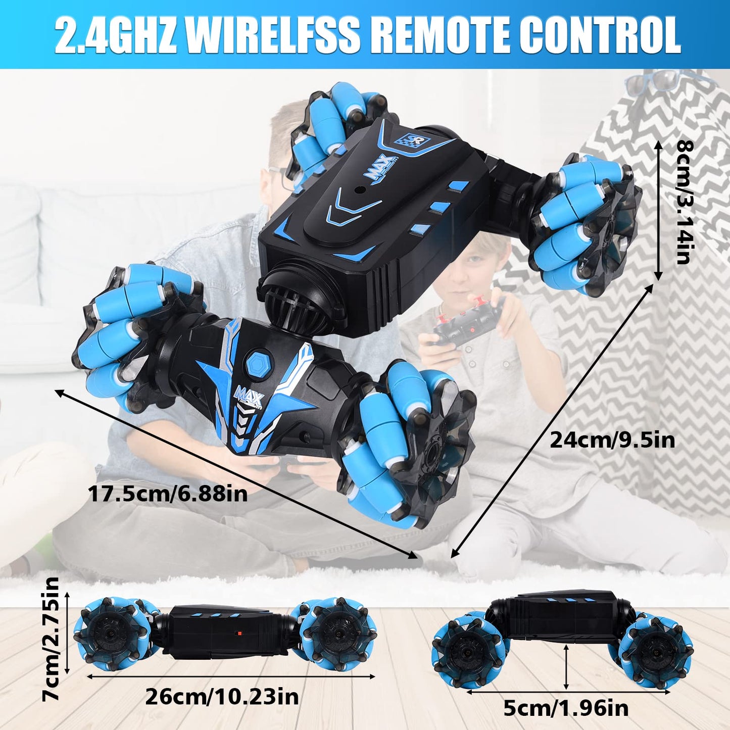 Carro a control remoto y sensor de movimientos con pulsera - Stunt Car